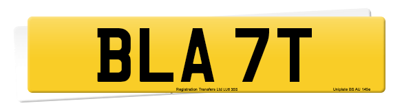 Registration number BLA 7T